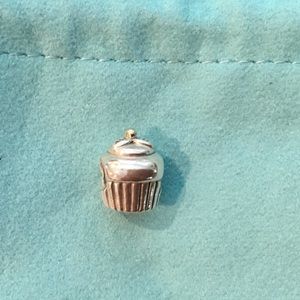 Pandora cupcake charm. Silver